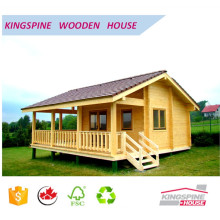 Cabaña de troncos de madera Casa de madera prefabricada con terraza